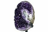 Sparkling Amethyst Geode With Metal Stand - Uruguay #368390-2